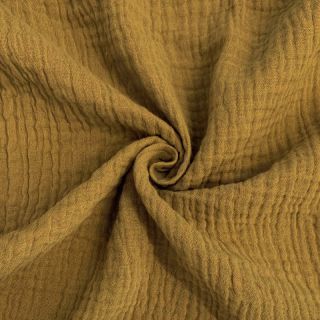 Dvoslojna gaza/muslin ochre ORGANIC