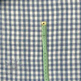 Tetra Tkanina/Muslin Double sided CHECKS MINI indigo