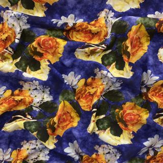 Viskoza Artistic flowers design B digital print