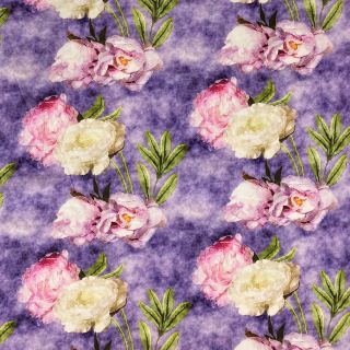 Viskoza Artistic flowers design C digital print