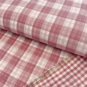 Dvostruka gaza/muslin Double sided CHECKS MINI mauve