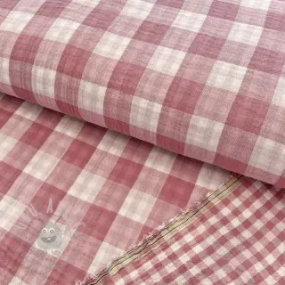Tetra Tkanina/Muslin Double sided CHECKS MINI mauve