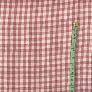 Dvostruka gaza/muslin Double sided CHECKS MINI mauve