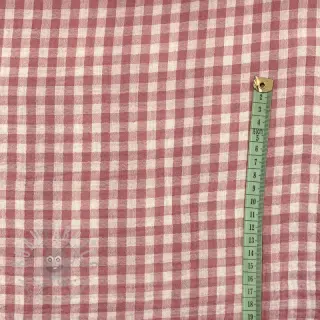 Tetra Tkanina/Muslin Double sided CHECKS MINI mauve