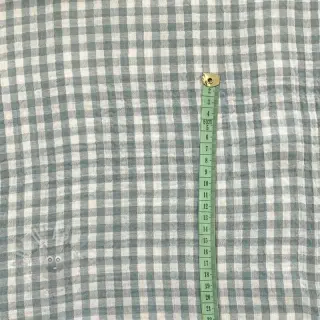 Tetra Tkanina/Muslin Double sided CHECKS MINI green
