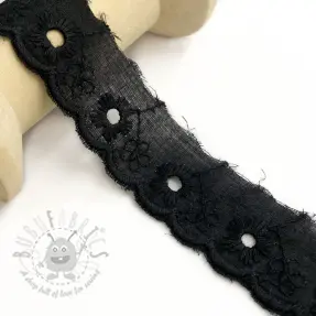 Čipka Mini flower black