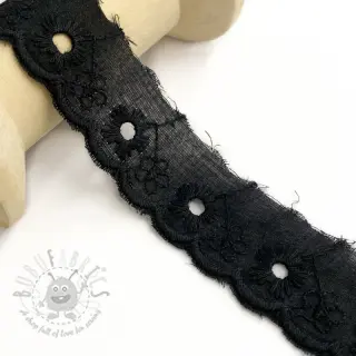 Čipka Mini flower black
