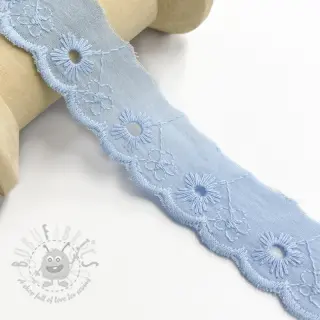 Čipka Mini flower light blue