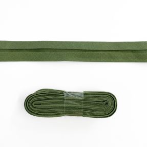 Pamuk traka za porub - 3 m olive green
