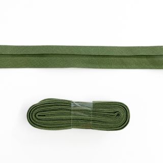Pamuk traka za porub - 3 m olive green