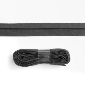 Pamuk traka za porub - 3 m anthracite