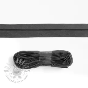 Pamuk traka za porub - 3 m anthracite