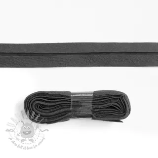 Pamuk traka za porub - 3 m anthracite