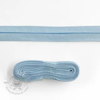 Pamuk traka za porub - 3 m light blue