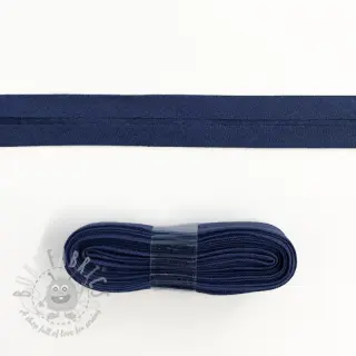 Pamuk traka za porub - 3 m dark blue