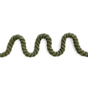 Pamućna upletena vrpca 8 mm army