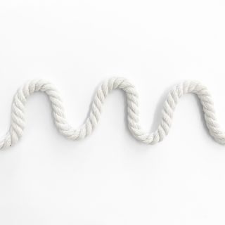 Pamućna upletena vrpca 8 mm white