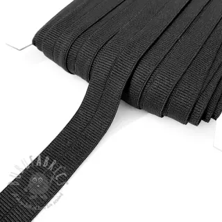 Traka elastična mat 20 mm RIB black