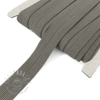 Elastična traka mat 20 mm RIB dark taupe