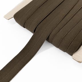 Elastična traka mat 20 mm RIB choco