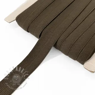 Elastična traka mat 20 mm RIB choco