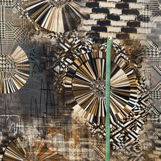 Pleteni materijal Golden rush PANEL digital print