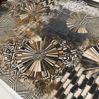 Pleteni materijal Golden rush PANEL digital print