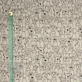 Dekorativna tkanina Linenlook Dog cartoon line