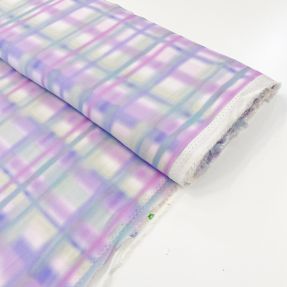 Viskoza RADIANCE Check purple digital print