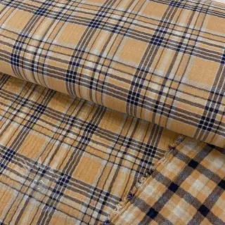 Tetra Tkanina/Muslin Double sided CHECKS multicolour brown