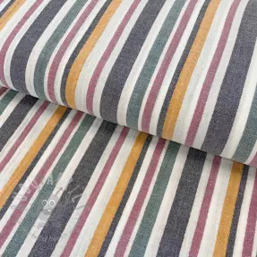 Tetra Tkanina/Muslin yarn dyed Stripe purple