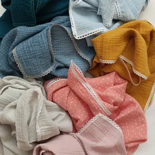 Tetra Tkanina/Muslin blue heaven