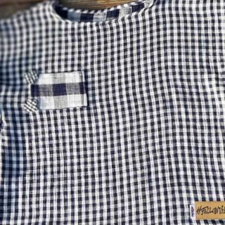 Dvostruka gaza/muslin Double sided CHECKS MINI black