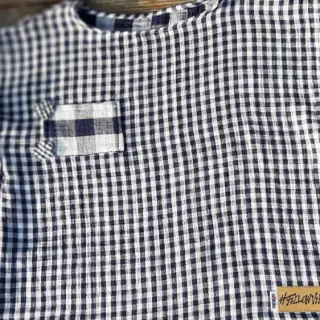 Tetra Tkanina/Muslin Double sided CHECKS MINI black