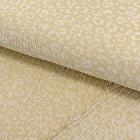 Tetra Tkanina/Muslin jacquard Animal yellow ecru