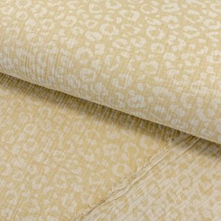 Dupla gaza/muslin jacquard Animal yellow ecru