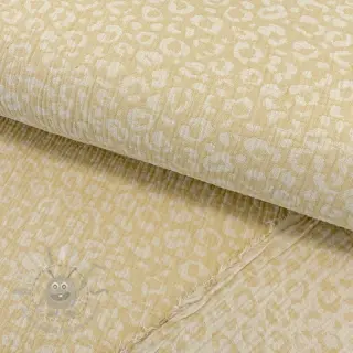 Tetra Tkanina/Muslin jacquard Animal yellow ecru