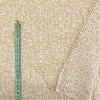 Dupla gaza/muslin jacquard Animal yellow ecru
