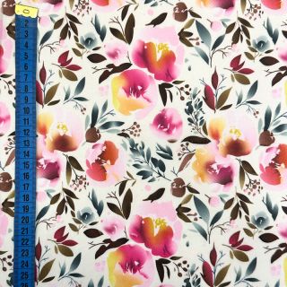 Umjetno krzno Flower multicolour
