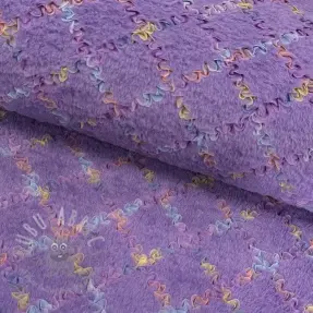 Umjetno krzno s tilom MULTI lilac