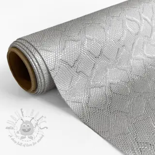 Umjetna koža SNAKE blanc argent