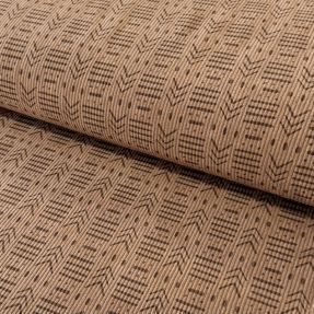 Rebrasti pliš STRETCH Emblem taupe