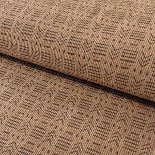 Rebrasti pliš STRETCH Emblem taupe