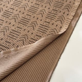 Rebrasti pliš STRETCH Emblem taupe