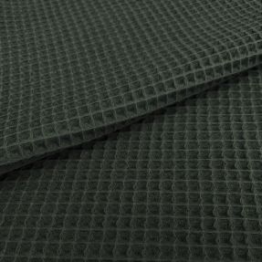 Bavlna s vaflovou väzbou army green