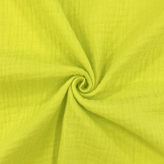 Tetra Tkanina/Muslin NEON YELLOW ORGANIC