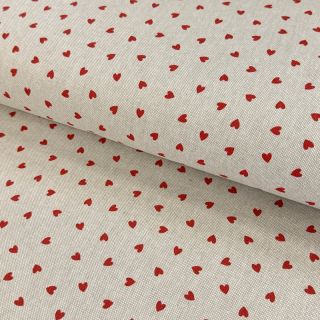 Dekorativna tkanina Linenlook Little love heart