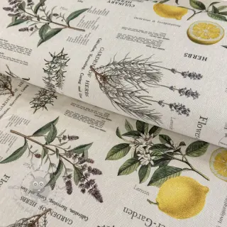 Dekorativna tkanina Linenlook Lavender citrus recipe digital print