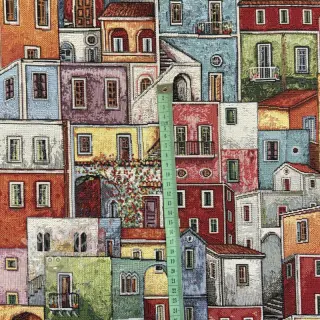 Dekorativna tkanina GOBELIN PREMIUM Happy colourful village