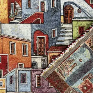 Dekorativna tkanina GOBELIN PREMIUM Happy colourful village